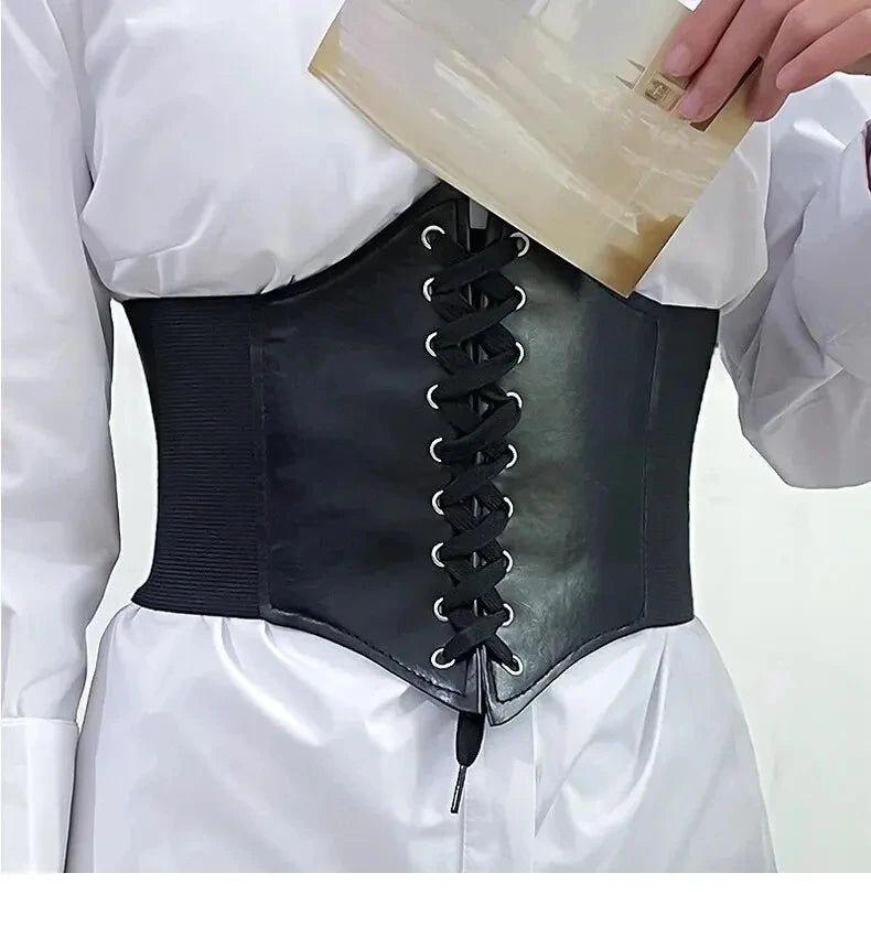Elastic Loose Ladies Waist Belt Summer Versatile Decoration Dress Western Suit Coat Wide Waist Sealing Band Outerwear