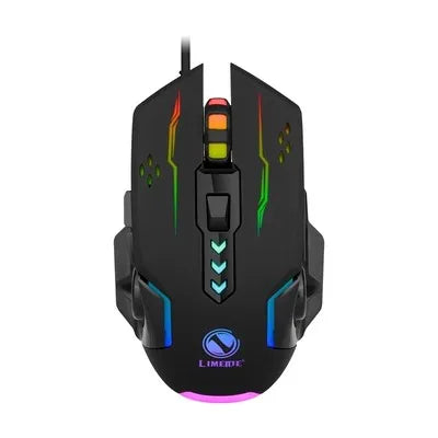 Limei S1 E Sports LED Luminous Backlit Wired Mouse USB Wired For Desktop Laptop Mute Office Computer Gaming Mouse