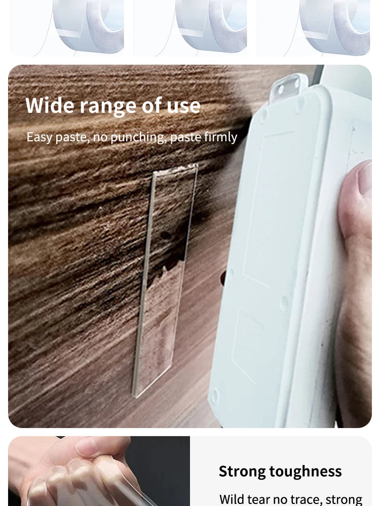 Nano Double Sided Adhesive Waterproof Transparent Reusable Acrylic Double Side Adhesive Suitable For Home Bathroom Decoration