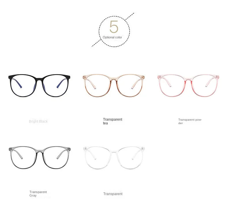 Transparent Computer Glasses Frame Women Men Anti Blue Light Round Eyewear Blocking Glasses Optical Spectacle Eyeglass