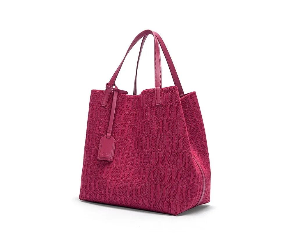 CH High-quality Temperament Ladies Handbag Handmade Large Capacity Women's Shoulder Bag Fashion Classic New Solid Color