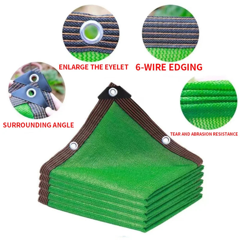 HDPE Sunshade Net for Garden, UV Protection, Outdoor Pergola, Sun Cover, Pool Awning, Plant Shed Sail, 90% Shading