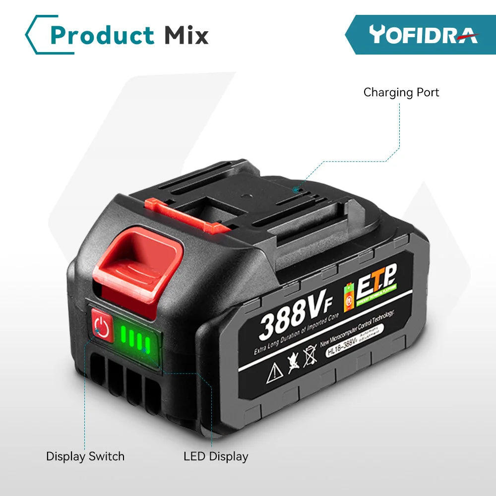 Cordless Electric Lawn Mower Foldable Adjustable Trimmer Efficient Garden Pruning Cutting Power Tools For Makita 18V Battery