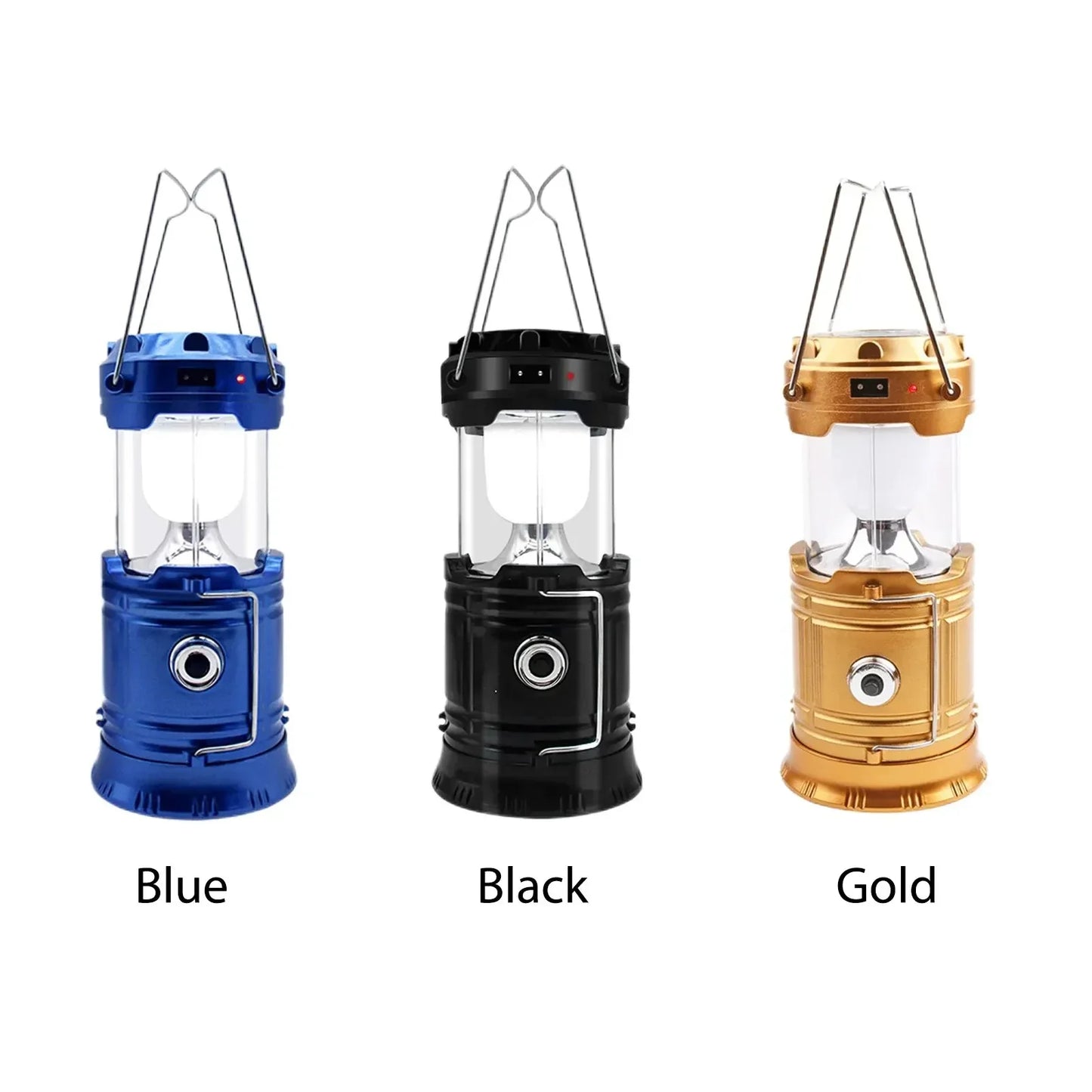 Solar Portable Lantern LED Flashlight Telescopic Torch Outdoor Camping Light Tent Lamp USB Rechargeable Emergency Work Light