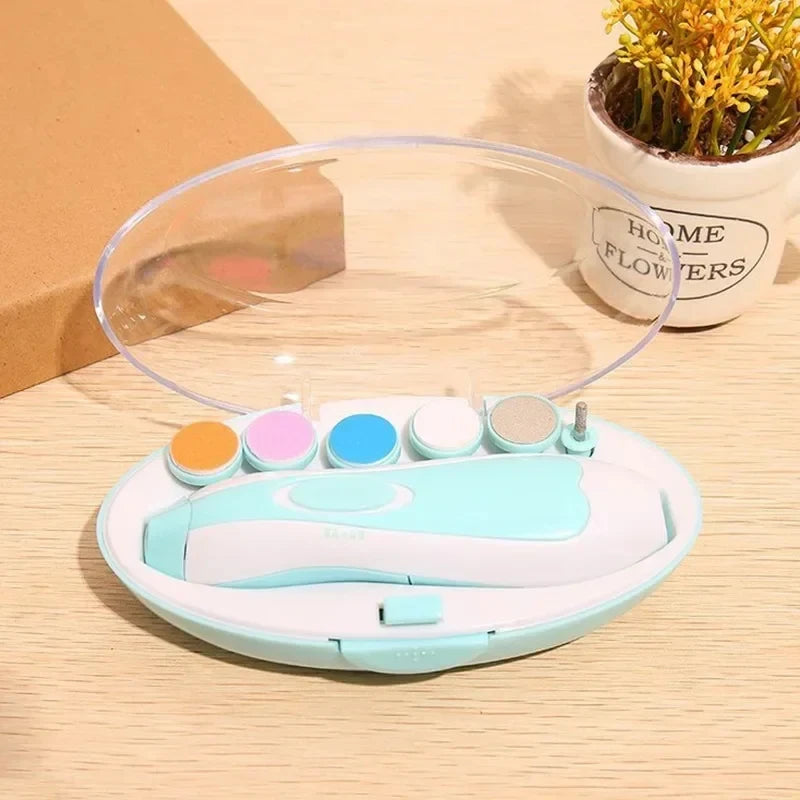 6 in 1 Safety Cutter Clipper for Toes Fingers Baby Nail Trimmer Electric No Sharp Claws Hurt Newborn Nail File Kit Manicure Set