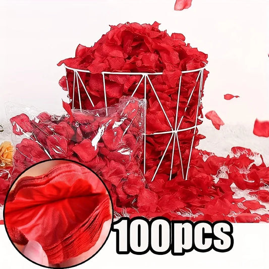 2000pcs/100Pcs Artificial Fake Rose Petals Red White Pink Roses Petal Flowers for Romantic Wedding Party Favors Decoration