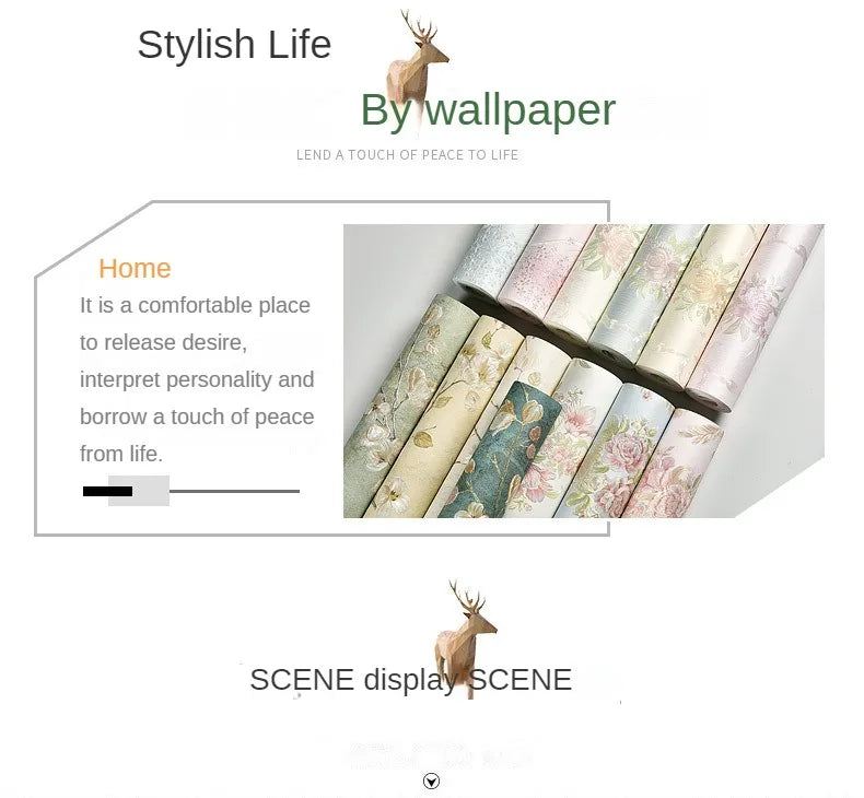 Floral Wallpaper Self-adhesive Warm Girl Bedroom 3d Thickening Wall Decoration Stickers Living Room Restaurant Sofa Background