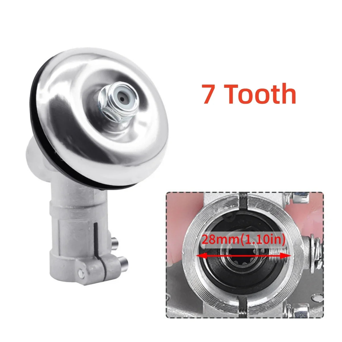 26mm/28mm 7/9 Teeth Trimmer Gearbox Gearhead Brushcutter Grass Trimmer Replace Gear Head Lawn Mower Parts Gardening Tool