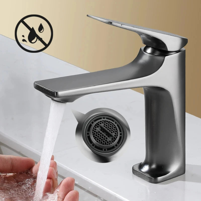 NEW High-end Bathroom Faucet Hot and Cold Sink Brass core Faucet Anti Splash Washbasin in The Bathroom Bathroom Sink Tapware Tap