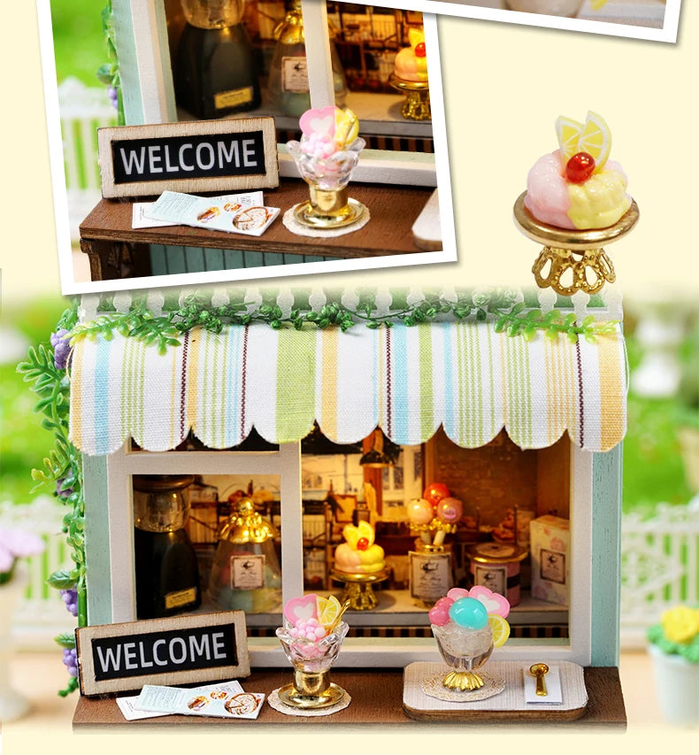 Mini Miniature Doll House DIY Small House Kit With Furniture Cover Making Room Toys Home Bedroom Decorations  Wooden DollHouse
