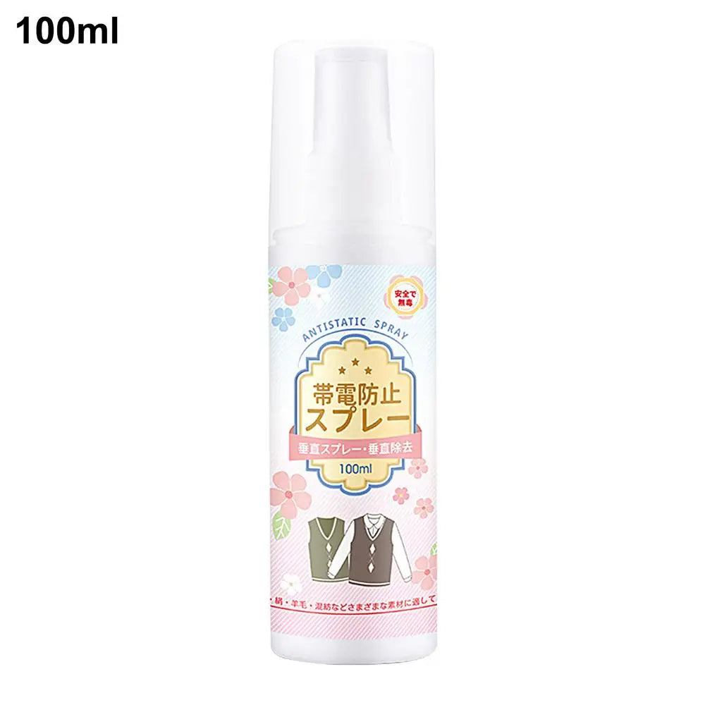 Static Remover For Clothes 100ml Instant Wrinkles Release Spray Travel Size Odorless Static Remover Eliminate Static Shock