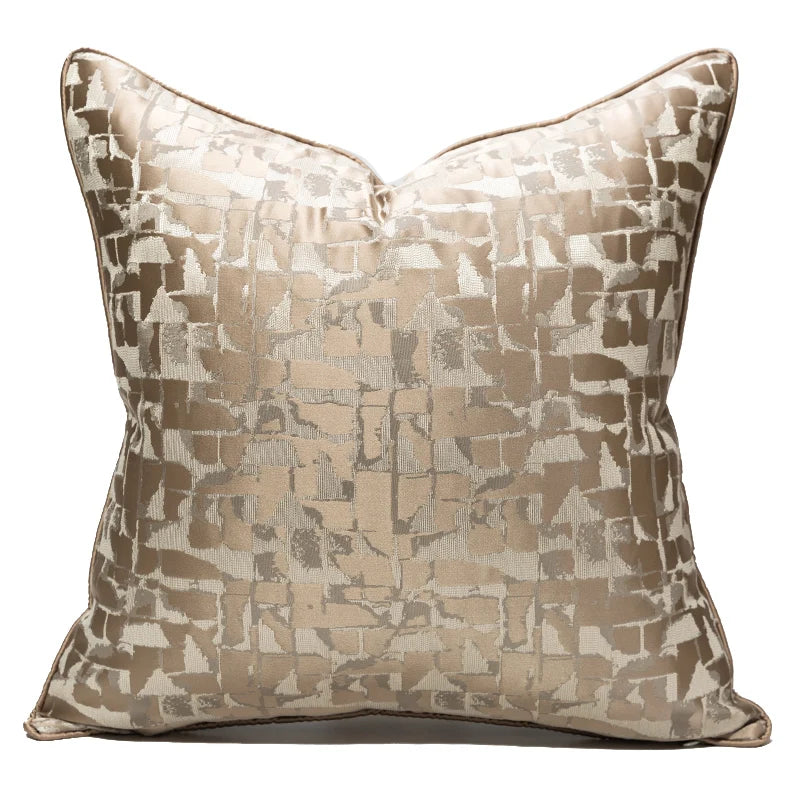 Stripe Jacquard Square Cushion Cover, Beige, Grey, Brown, Pillow Covers for Sofa, Car, Living Room, Hot Popular