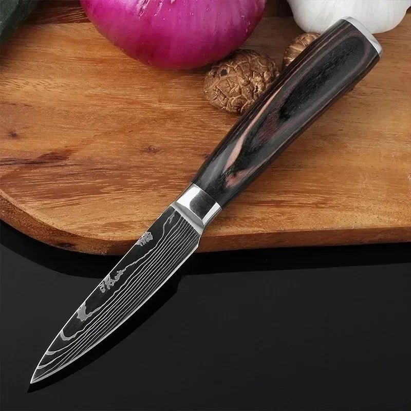 Kitchen Knives High Stainless Steel Chef Knife Slicing Butcher Boning Knife Cleaver Meat Vegetables Fruit Fish Filleting Knife