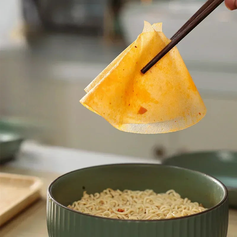 12/24/60pcs Disposable Soup Oil Absorbing Paper Food Soup Blotting Oil Health Filter Paper Food Grade Kitchen Gadgets Accessorie