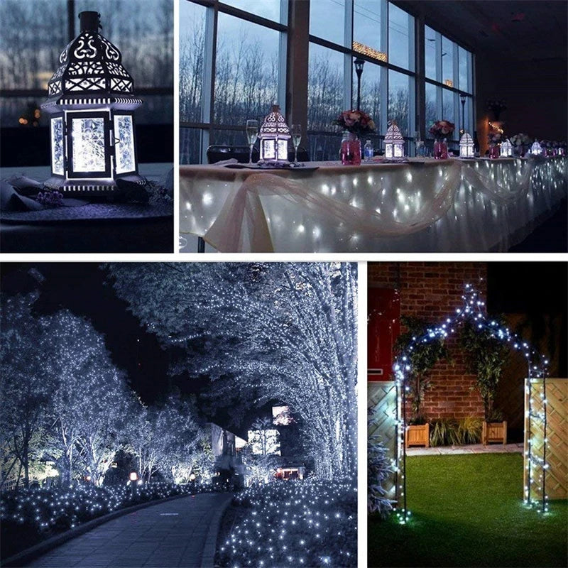 7m/12m/22m/32m/52m/102m LED Solar String Light Outdoor Garden Fairy Lights 1000 Leds Waterproof Lamp for Christmas Party Decor