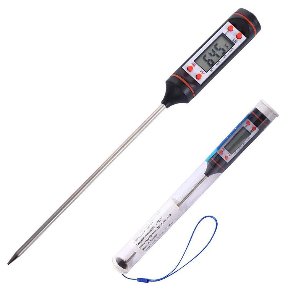 Professional Digital Kitchen Thermometer Barbecue Water Oil Cooking Meat Food Thermometers 304 Stainless Steel Probe Tools