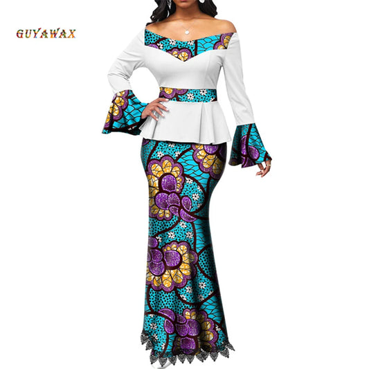 Sale African Women Plus Size Evening Dresses Wedding Party Long Luxury Sequin Gown Bodycon Mermaid Dress Ankara Ladies Clothing