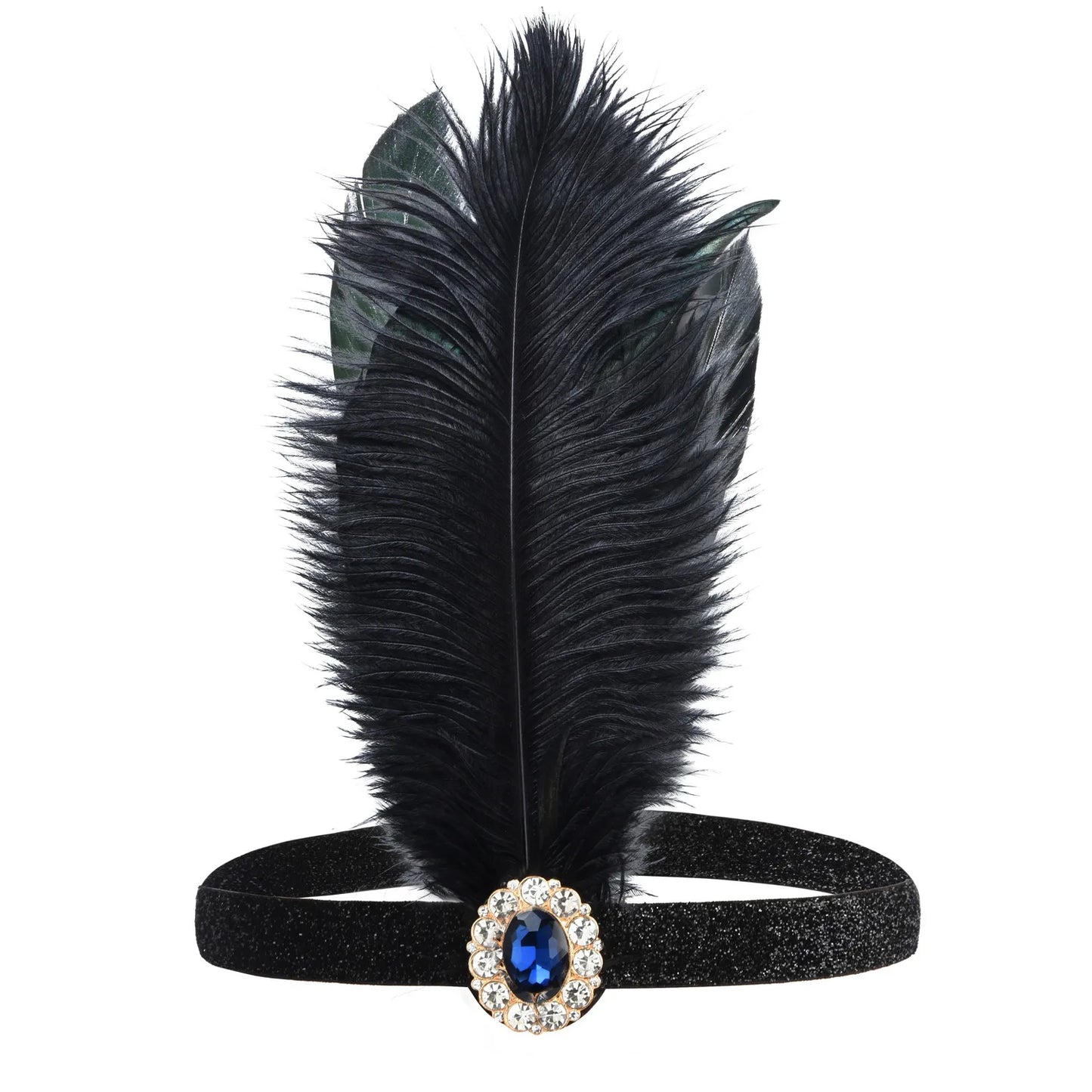 Headband 1920s Makeup Ball Decoration Feather Headband Gatsby Single Party Ladies Headwear Dress Up Feather Headband