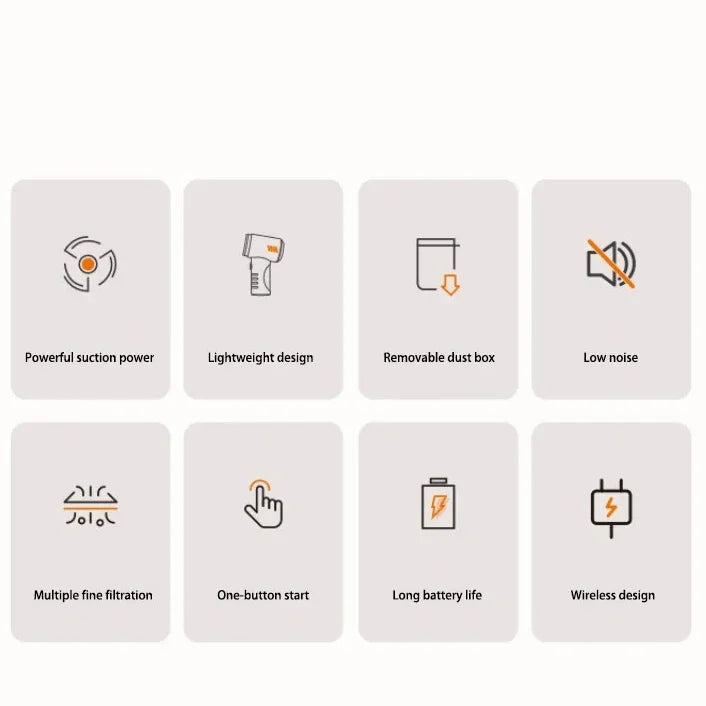 Xiaomi Youpin Portable Car Vacuum Cleaner Multifunction USB Charging Handheld Wireless Vacuum Cleaner Powerful Suction For Home