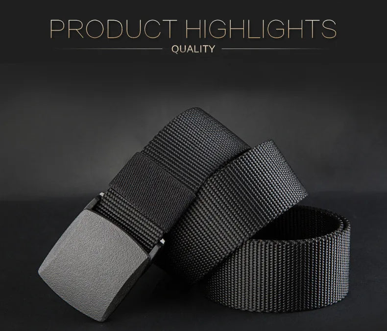 Automatic Buckle Nylon MEN'S Tactical Belts Men's Canvas Belts Premium Pants Belts Sports Belts Nylon Belts