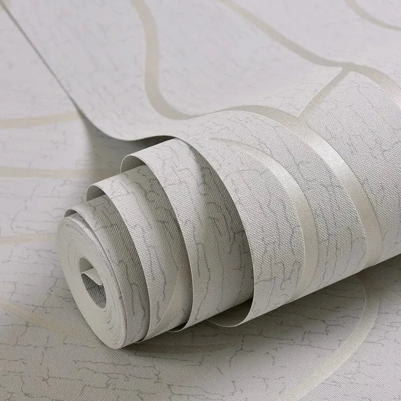 53cm minimalist modern European style non-woven wallpaper  3D curved stripe decoration  room background wall sticker