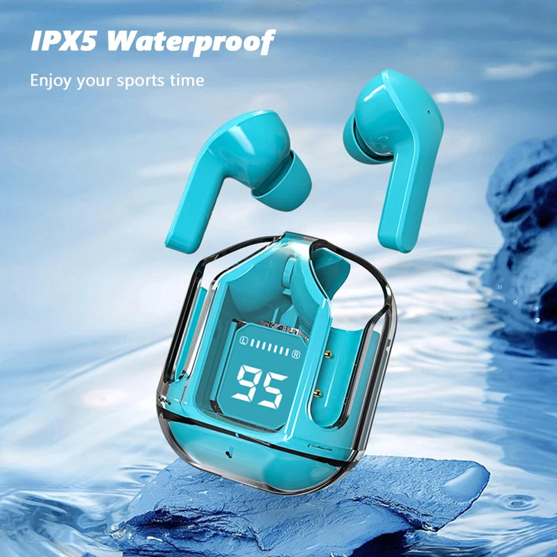 LED Display Smart Touch Fashion Wireless Headphone Bluetooth 5.3 HIFI Stereo Sports Earphone Low Latency Colorful Gaming Headset