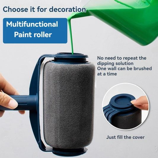 Seamless Roller Wall Brush With Extension Rod Self-priming Roller Brush Latex Paint Telescopic Rod Brush Paint Roller Brush