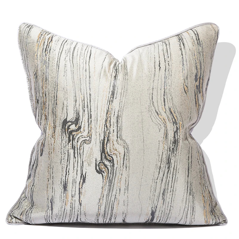 Stripe Jacquard Square Cushion Cover, Beige, Grey, Brown, Pillow Covers for Sofa, Car, Living Room, Hot Popular