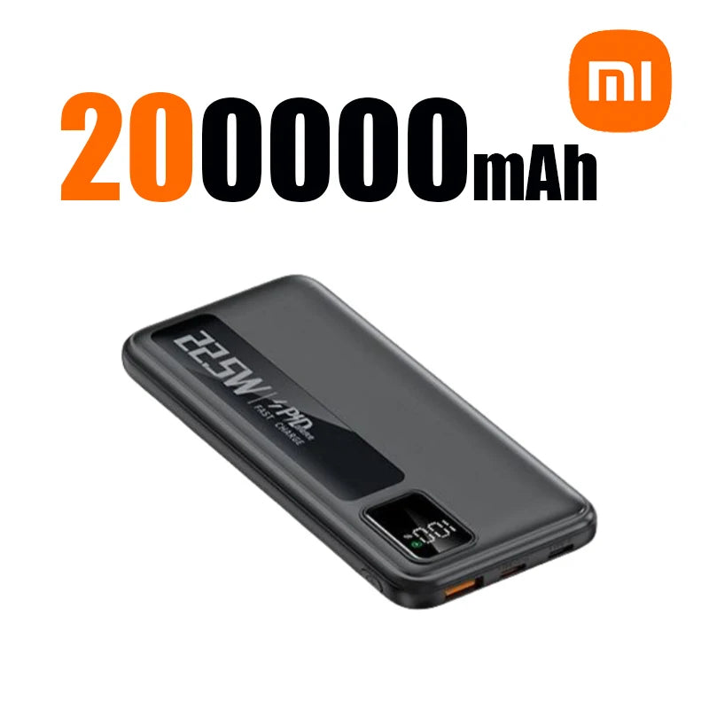 Xiaomi 200000mAh Large Capacity Super Fast Charging Power Bank Portable Charger Battery Pack Powerbank for iPhone Huawei Samsung