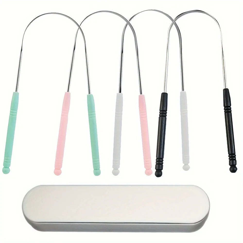 New Stainless Steel Tongue Scraper Oral Tongue Cleaner Brush Tongue Toothbrush Oral Hygiene High Quality Tounge Scraper