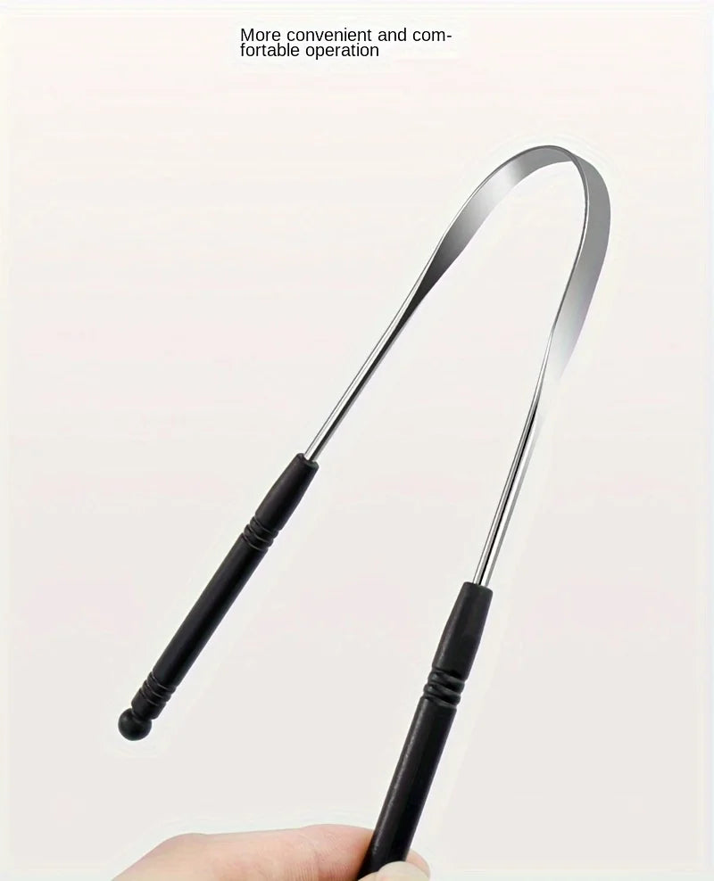 1PCS Stainless Steel Tongue Scraper Oral Tongue Cleaner Brush Tongue Toothbrush Oral Hygiene High Quality Tounge Scraper