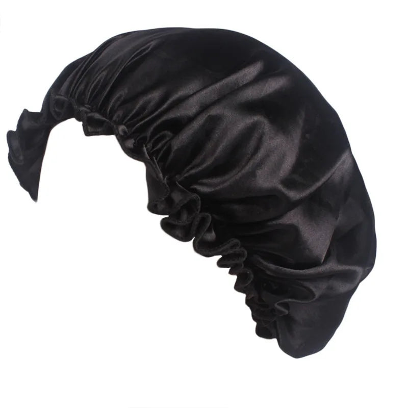 Lace Sleeping Cap Multifunctional Hair Care Cap Shower Cap Beauty Makeup Cap Imitation Silk Home Hat Suitable For Natural Curly