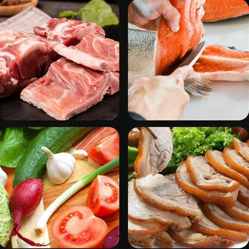 Barbecue Knife Can Open Bottle Cleaver Meat Fruit Vegetables Utility Boning Knife Kitchen Chef  Knives Wooden Handle With Sheath