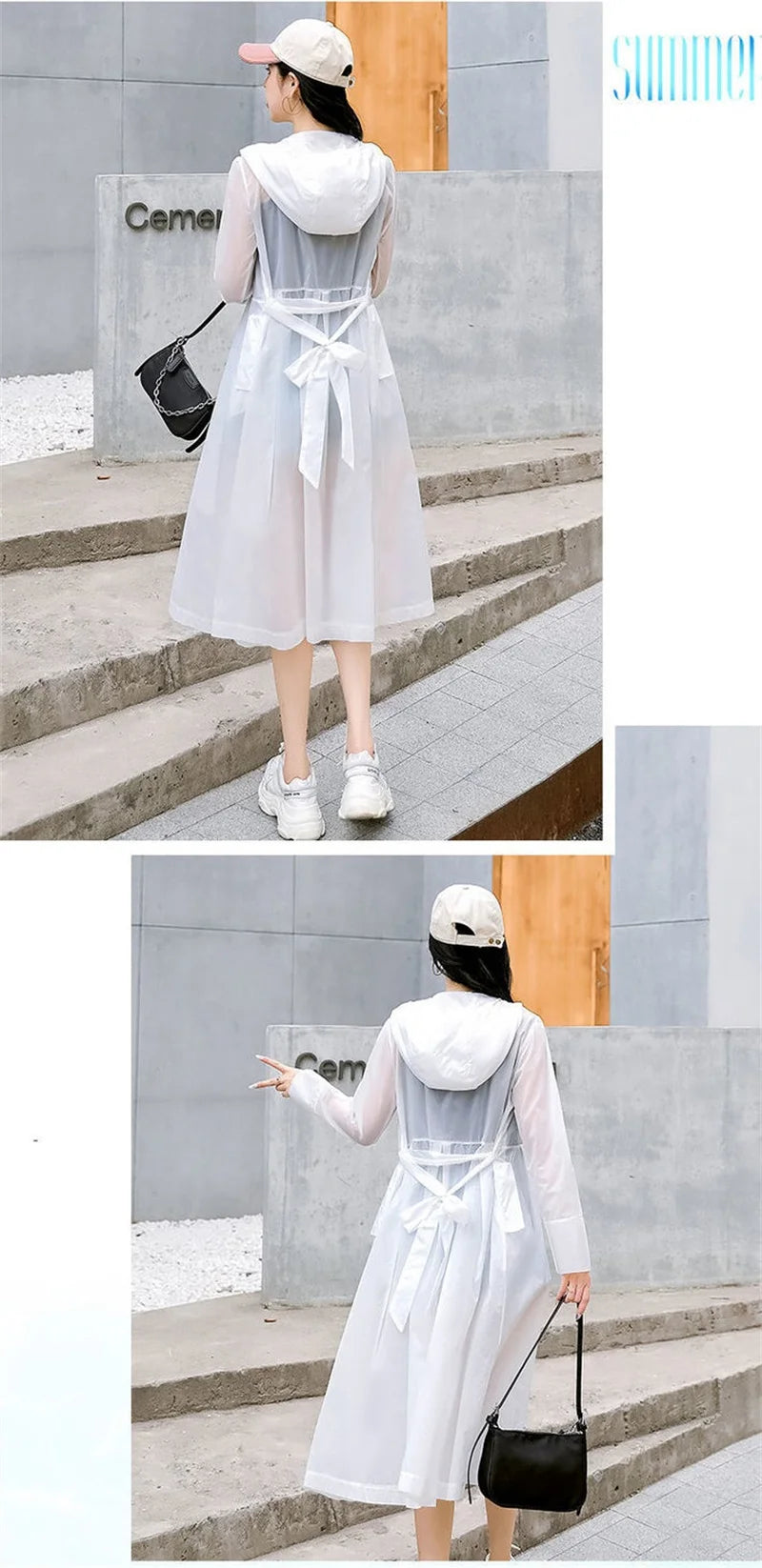 2025Spring Summer New Sunscreen Jacket Ladies Loose Hooded Windbreaker Western-Style Long Sun Protection Clothing Coat Women Top