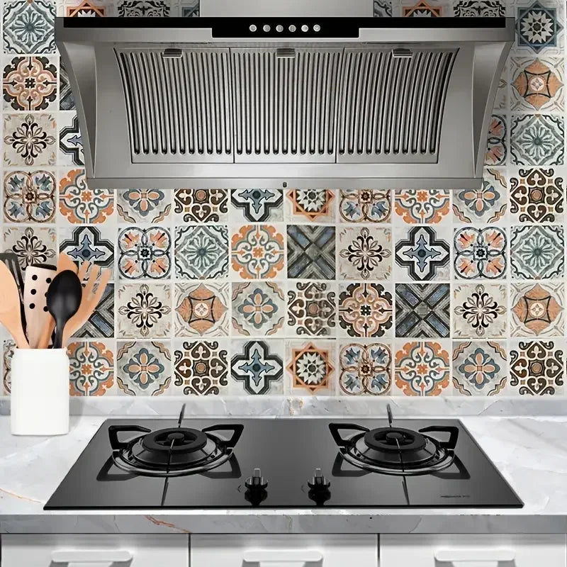 40cm Oil Proof Kitchen Stove Self Adhesive Furnitur Renovation Wall Stickers Bathroom Tile 3D Waterproof Vinyl Cabinet Wallpaper