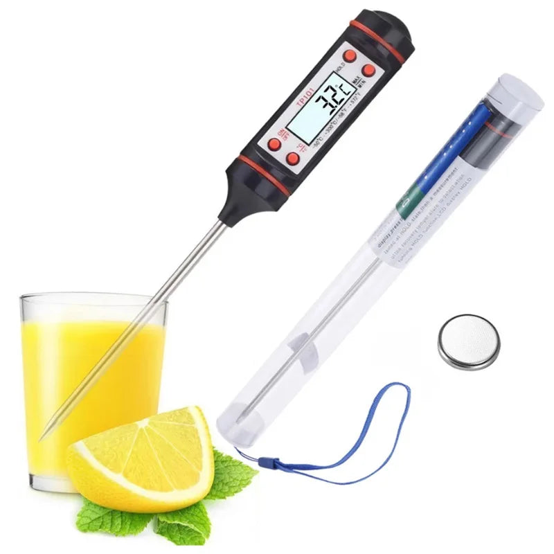 Professional Digital Kitchen Thermometer Barbecue Water Oil Cooking Meat Food Thermometers 304 Stainless Steel Probe Tools