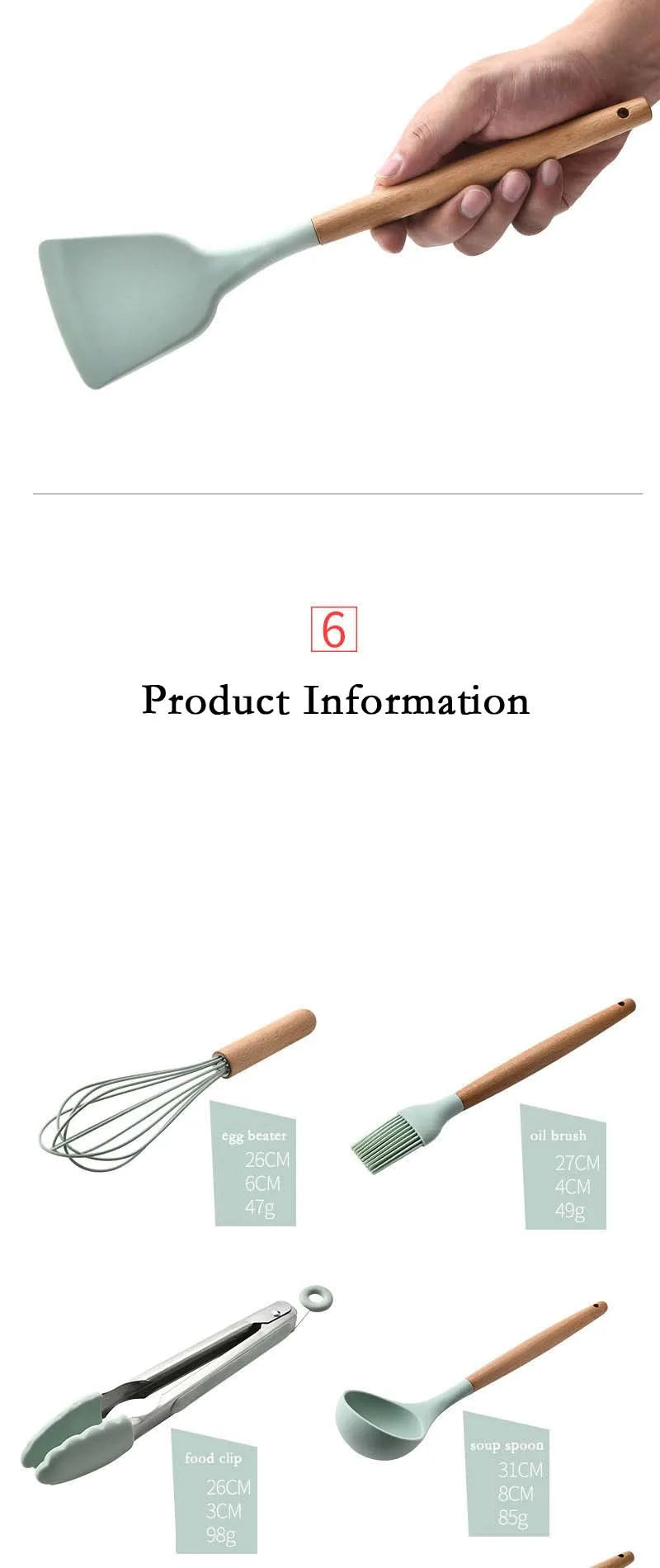 Heat Resistant Silicone Kitchenware Cooking Utensils Set Kitchen Non-Stick Cooking Utensils Baking Tools With Storage Box Tools