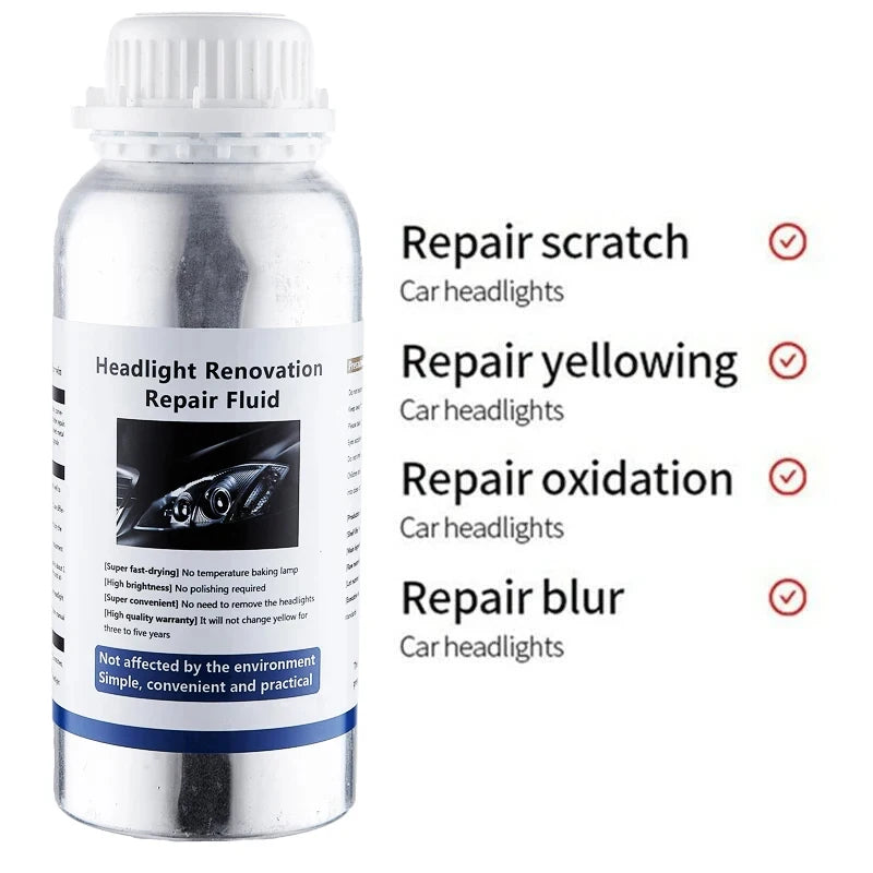 Car Headlight Polishing Restoration Kit Liquid Polymer Headlamp Polish Repair Tools Headlights Refurbishment Set Car Accessories