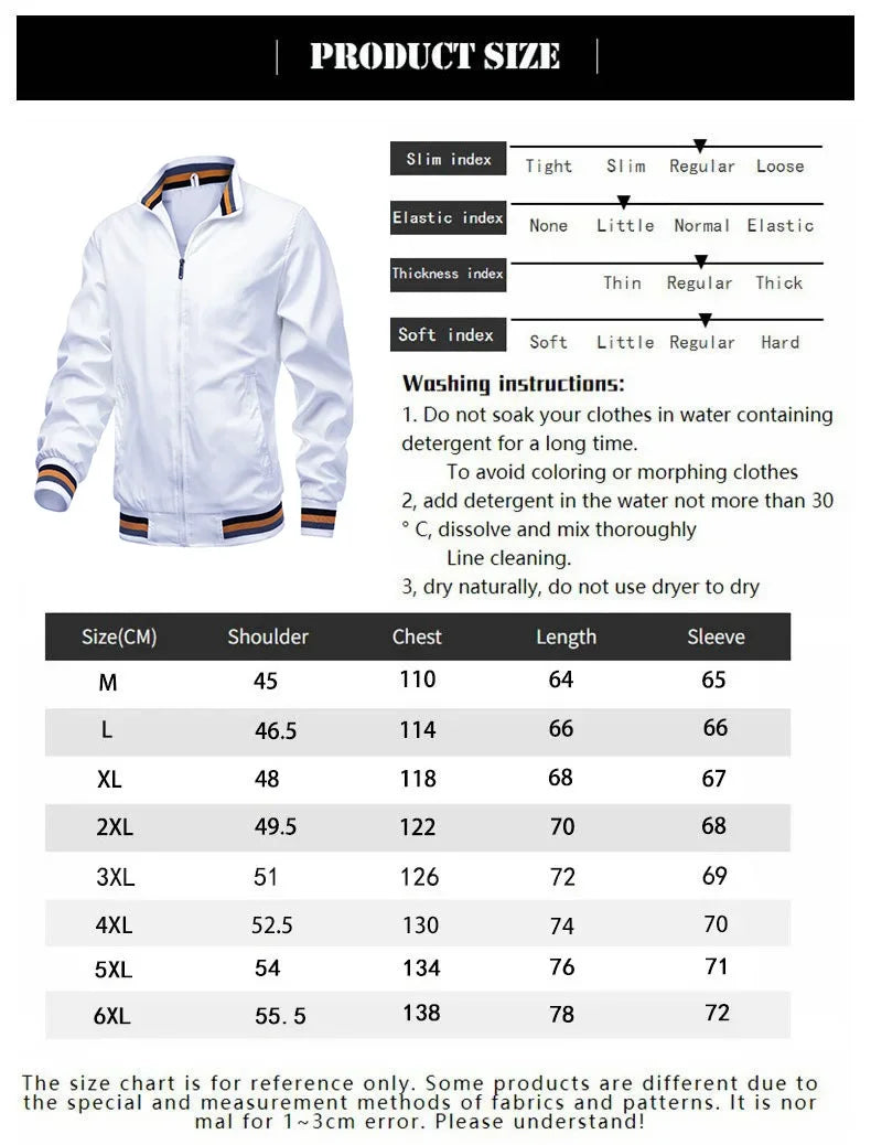 Jackets Men Spring Autumn Fahsion Outwears Fashion Ropa Hombre Coats Motorcycle Racing Windbreaker Jacket For Men Plus Size 6XL