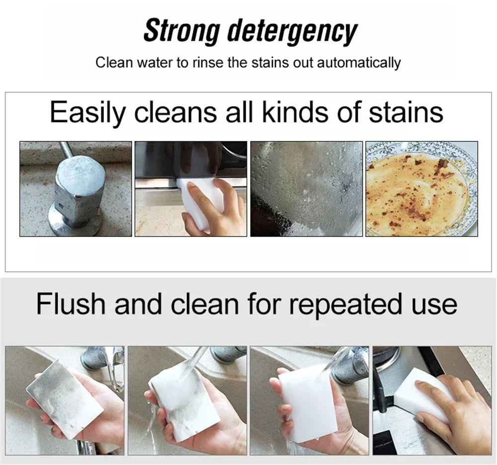 100*60*20mm Melamine Sponge Magic Sponge Eraser Melamine Sponge Cleaner Cleaning Sponge for Kitchen Bathroom Cleaning Tools