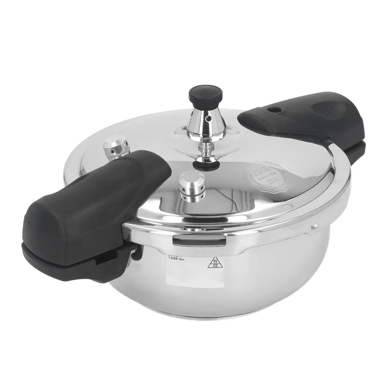 1.8L 18cm Pressure Cooker Stainless Steel  Safe Explosion Proof  Pressure Cooker Pot for Gas Stove Induction Cooker