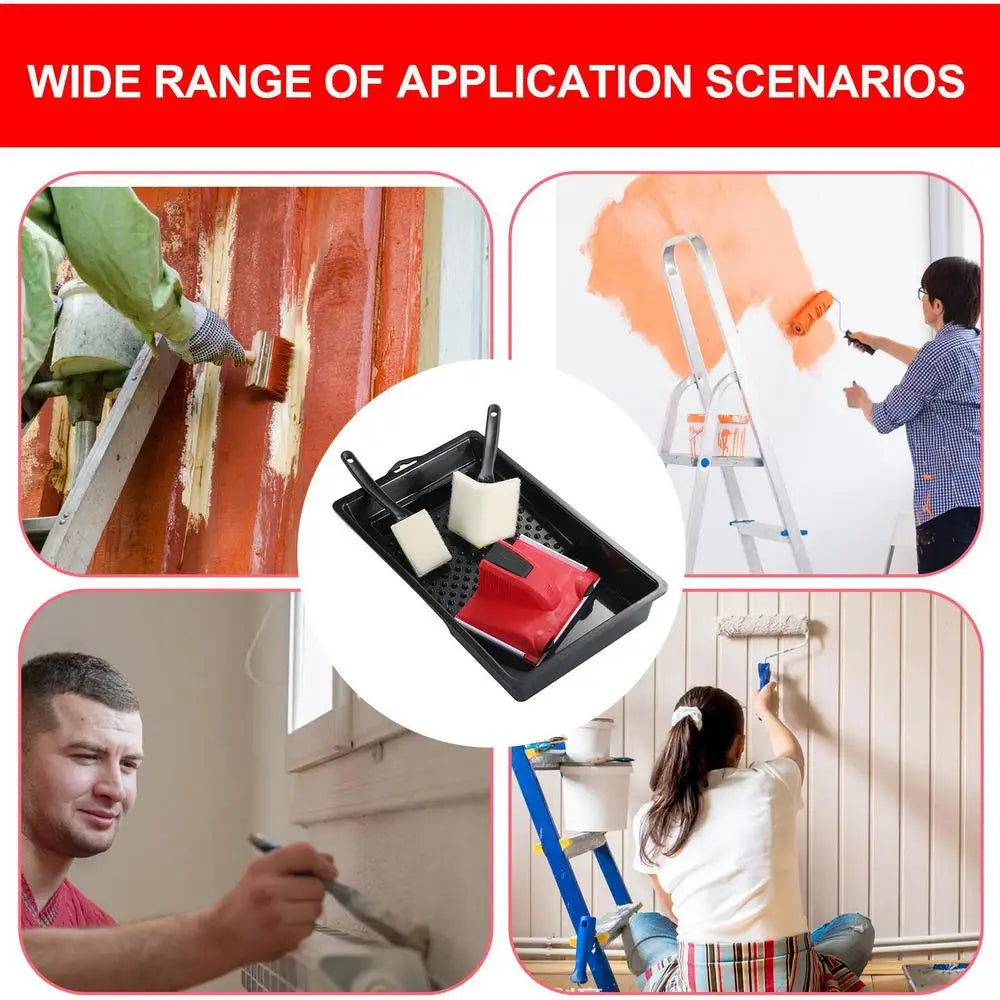 4pcs Paint Edger Tools Small Corner Painting Tool Edge Painter with Touch-up Pad Practical Paint Cutting Edge Tool