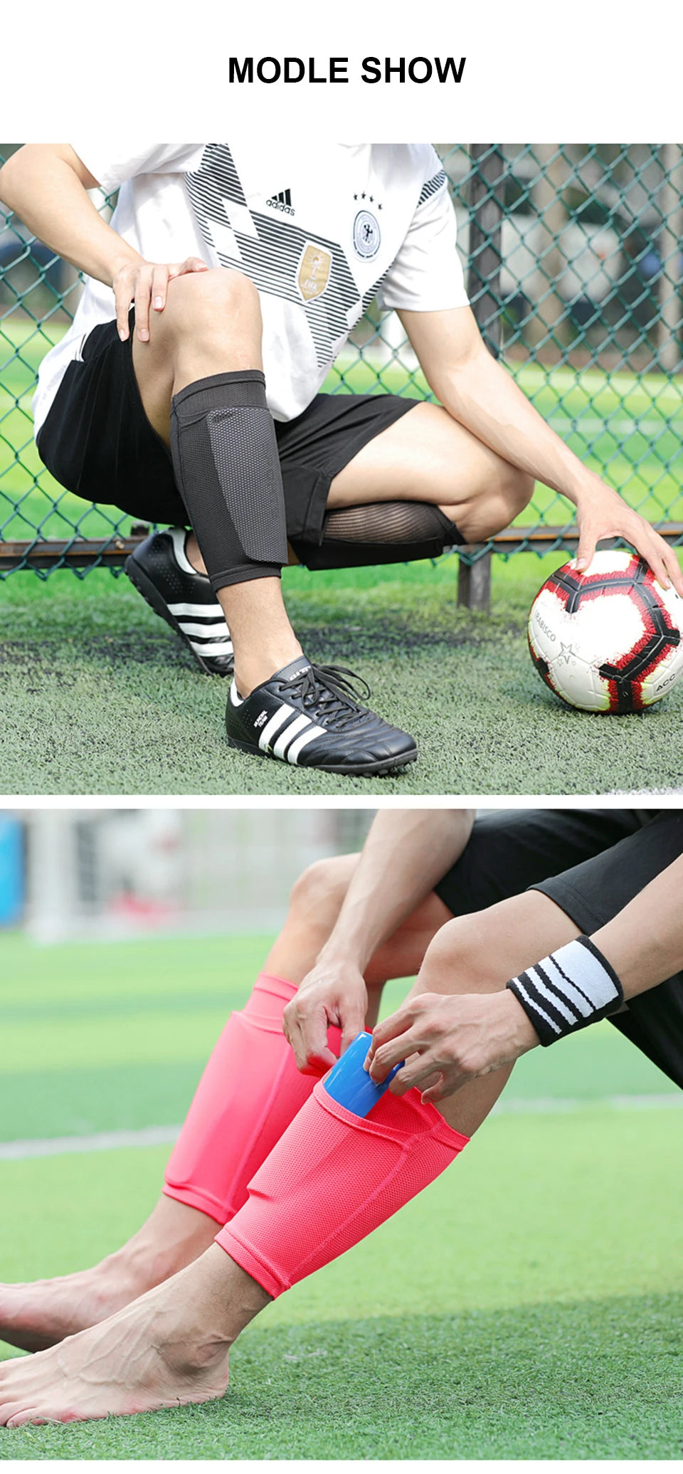 Loogdeel 1 Pair Soccer Shin Pad Cover Football Shin Holder Leg Protector Leg Guard Kids Boy Men Shin Pad Sportswear Accessory