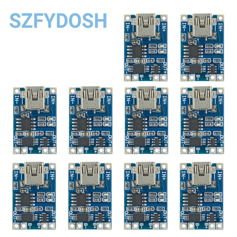 5/10PCS Type-c Micro Mini USB 5V 1A 18650 TP4056 Lithium Battery Charger Module Charging Board With Protection Dual Functions