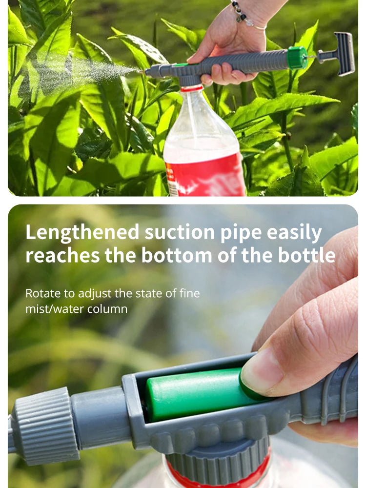 1 Set,Adjustable Beverage Bottle Sprayer Watering Flower SprinklerSprinkler Pressure Atomizer Nozzle Gardening Tools ﻿