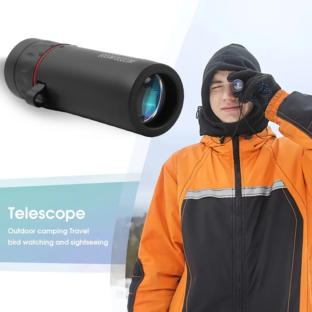 10X25 High-definition Monocular Telescope, a mini portable telescope, is suitable for outdoor camping, hunting, and bird watchin
