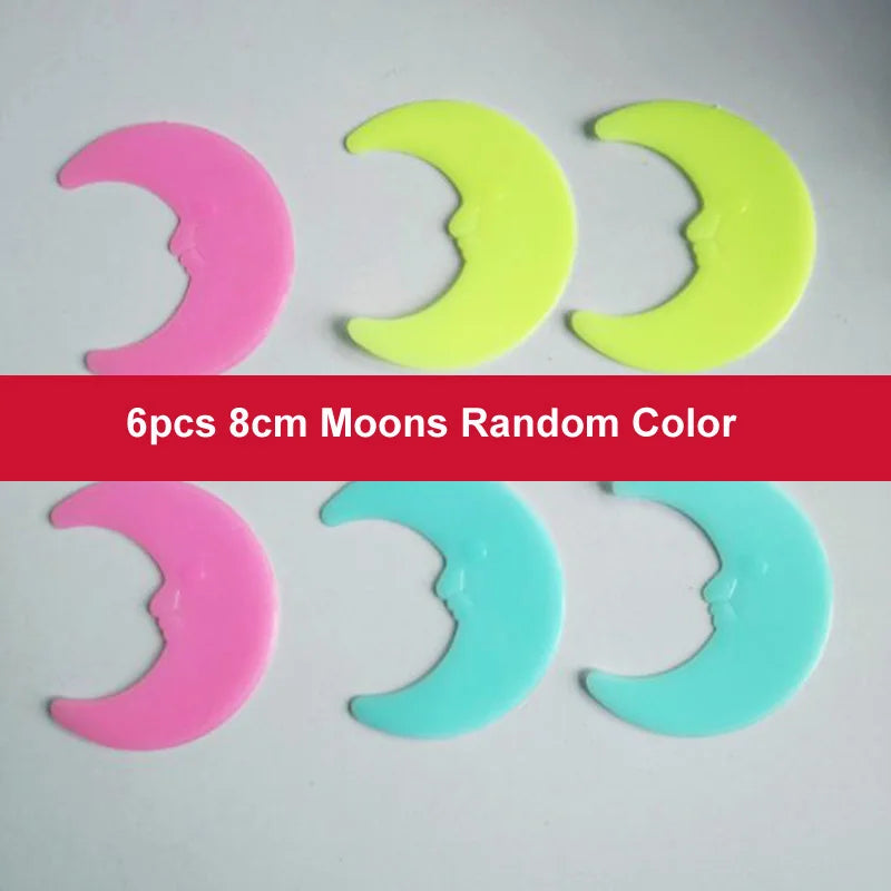 3D Hollow Star Energy Storage Fluorescent Glow In The dark Luminous On Wall Stickers For Kids Room living Room Decal
