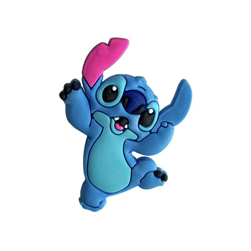 Hot Toys Disney Stitch Shoe Charms PVC Cartoon Shoes Accessories Decorations Buckle Fit Clog Sandal Garden Shoe Kids Gifts