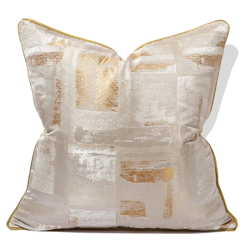 Stripe Jacquard Square Cushion Cover, Beige, Grey, Brown, Pillow Covers for Sofa, Car, Living Room, Hot Popular