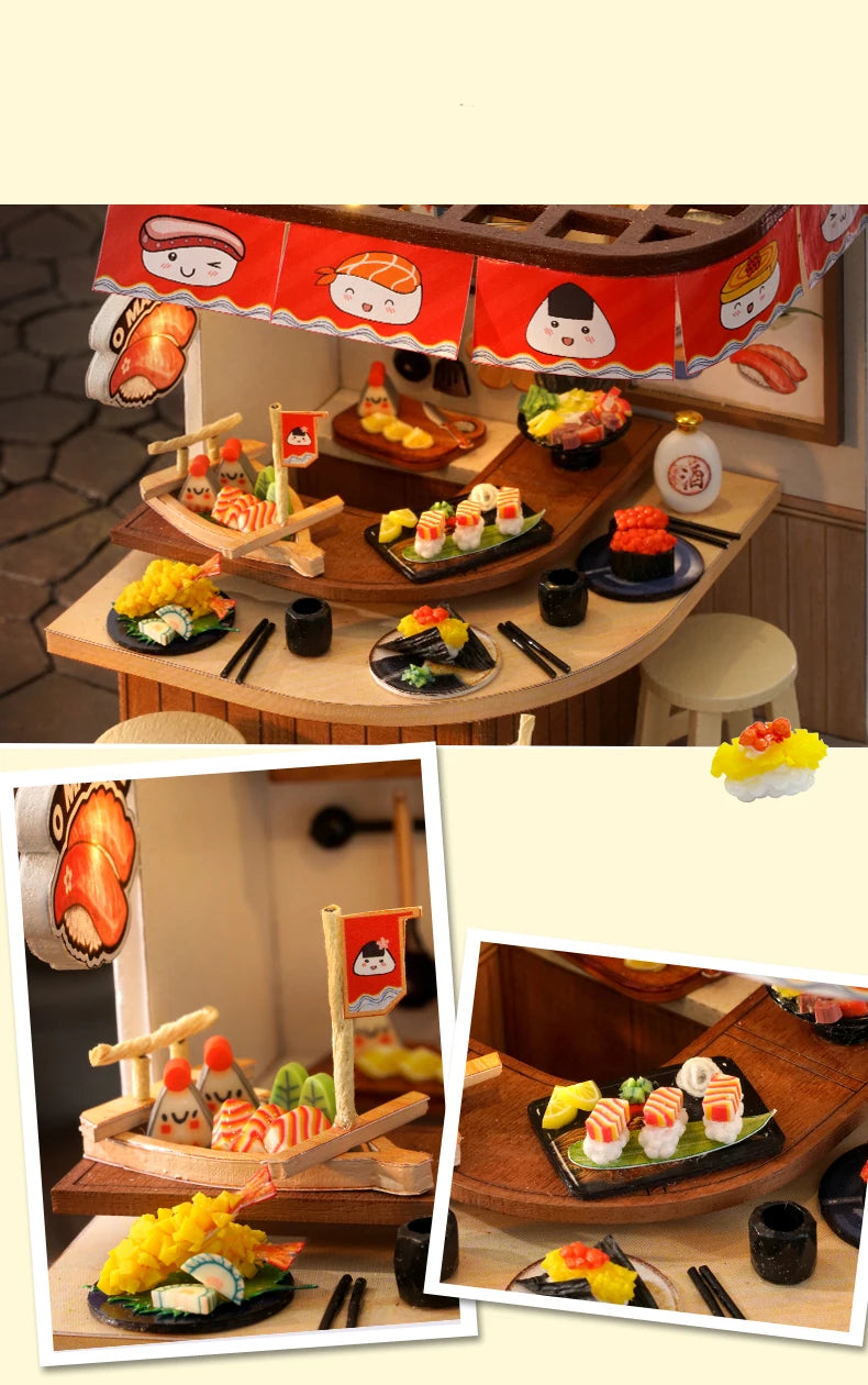 Mini Miniature Doll House DIY Small House Kit With Furniture Cover Making Room Toys Home Bedroom Decorations  Wooden DollHouse
